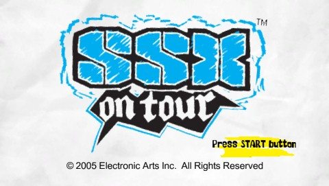 SSX on Tour title screen for PSP